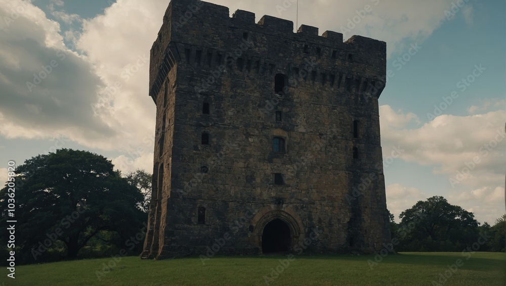 The archer tower features stunning views of the surrounding hills The archer tower features stunning views of the surrounding hills