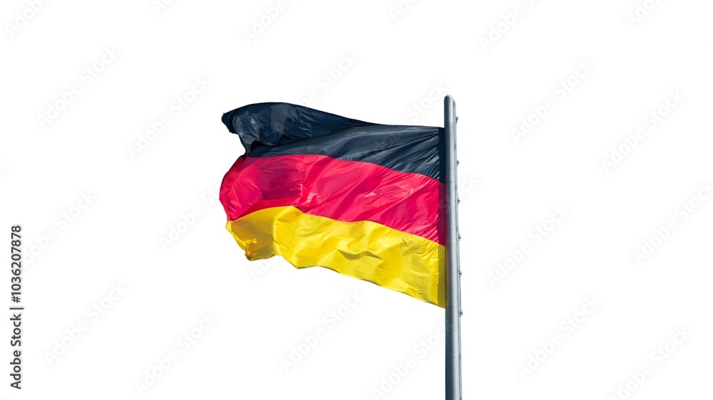 Federal Republic of Germany national flag isolated on white background. Federal Republic of Germany national flag isolated on white background.