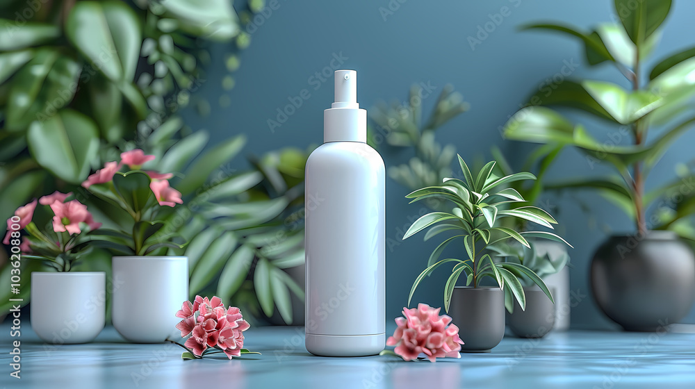 cosmetic cream in a blue bacground Generated AI cosmetic cream in a blue bacground Generated AI
