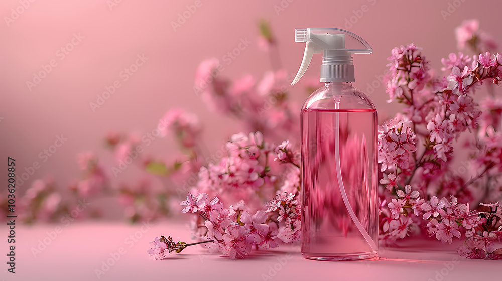 bottle of perfume with flowers Generated AI bottle of perfume with flowers Generated AI