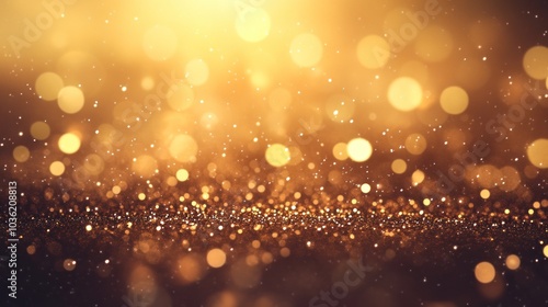 Golden Glitter Abstract Background