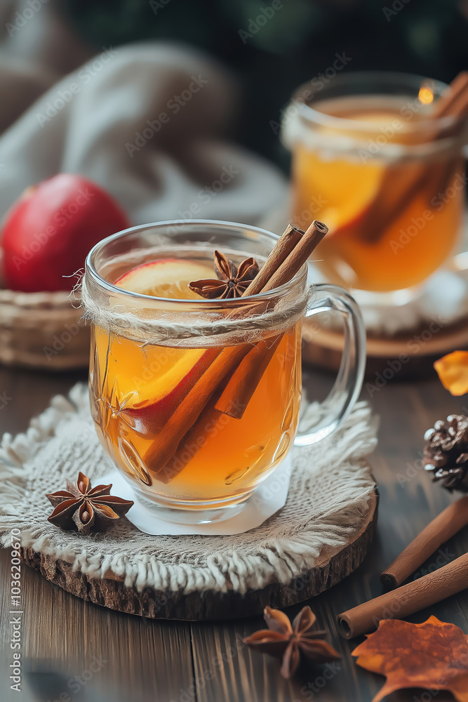 vibrant cold orange drink in a glass mug with cinnamon sticks and a rustic autumn backdrop vibrant cold orange drink in a glass mug with cinnamon sticks and a rustic autumn backdrop