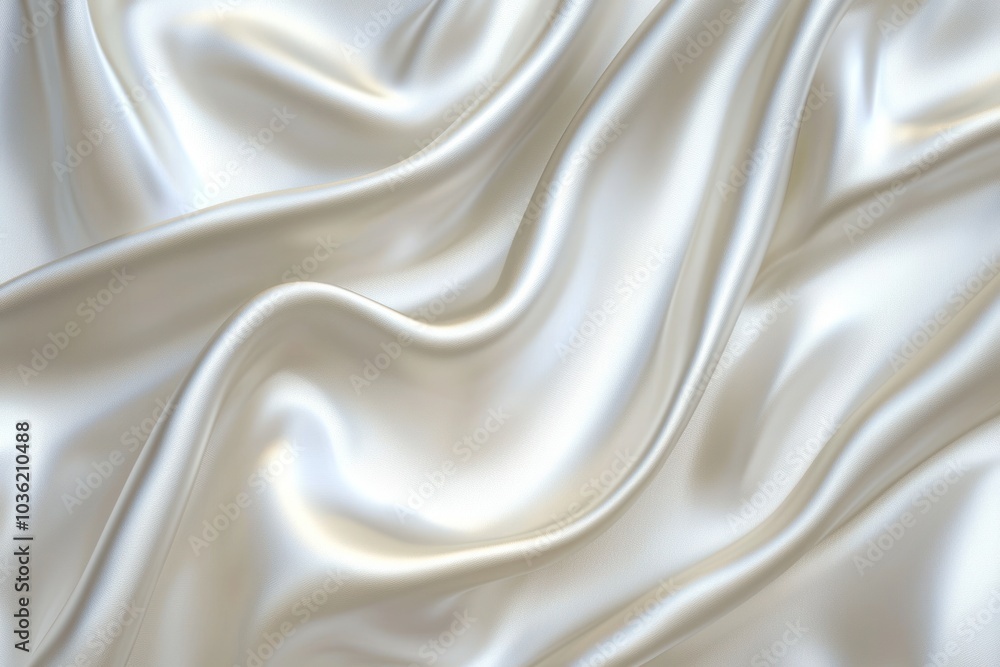 Abstract Draped White Satin Fabric Texture Abstract Draped White Satin Fabric Texture