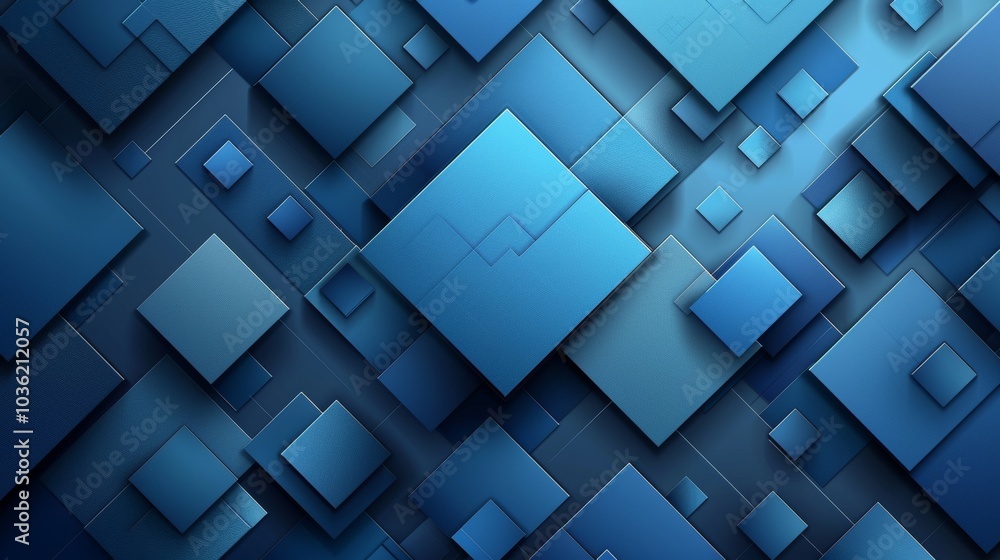A gradient blue background with geometric light and dark blue squares, vector illustration A gradient blue background with geometric light and dark blue squares, vector illustration
