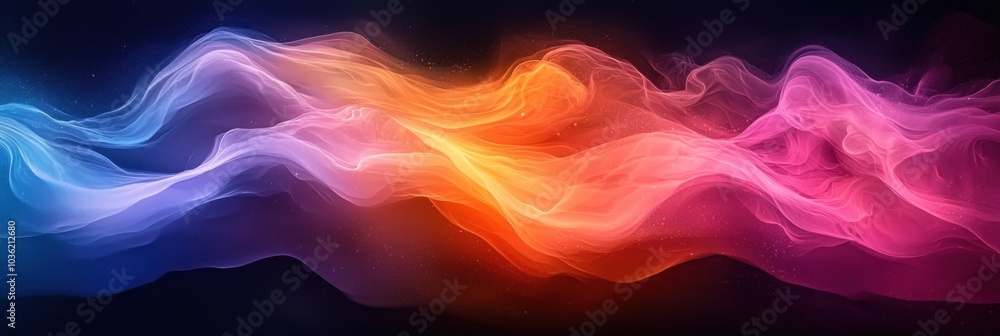 Abstract Swirling Nebula with Vibrant Colors and Glittering Dust Abstract Swirling Nebula with Vibrant Colors and Glittering Dust