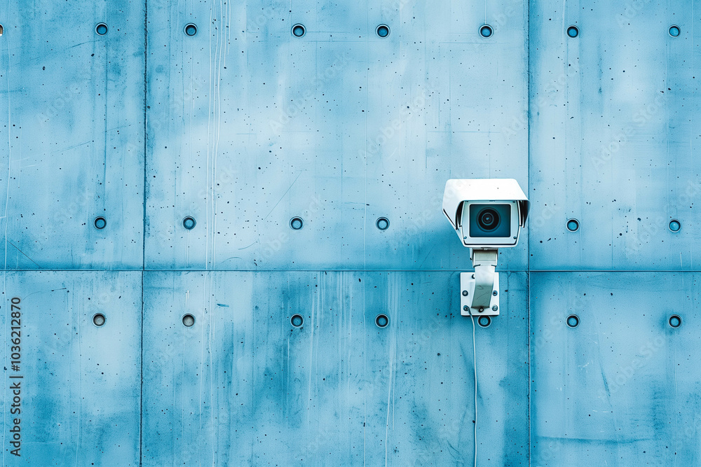security camera isolated on concrete wall. Safety and security concept. security camera isolated on concrete wall. Safety and security concept.