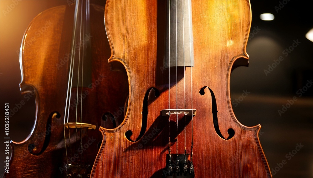 Fototapeta premium 비올라와 첼로 바이올린