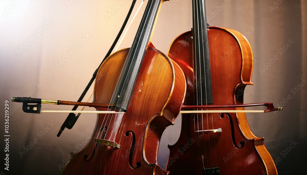 Fototapeta premium 비올라와 첼로 바이올린