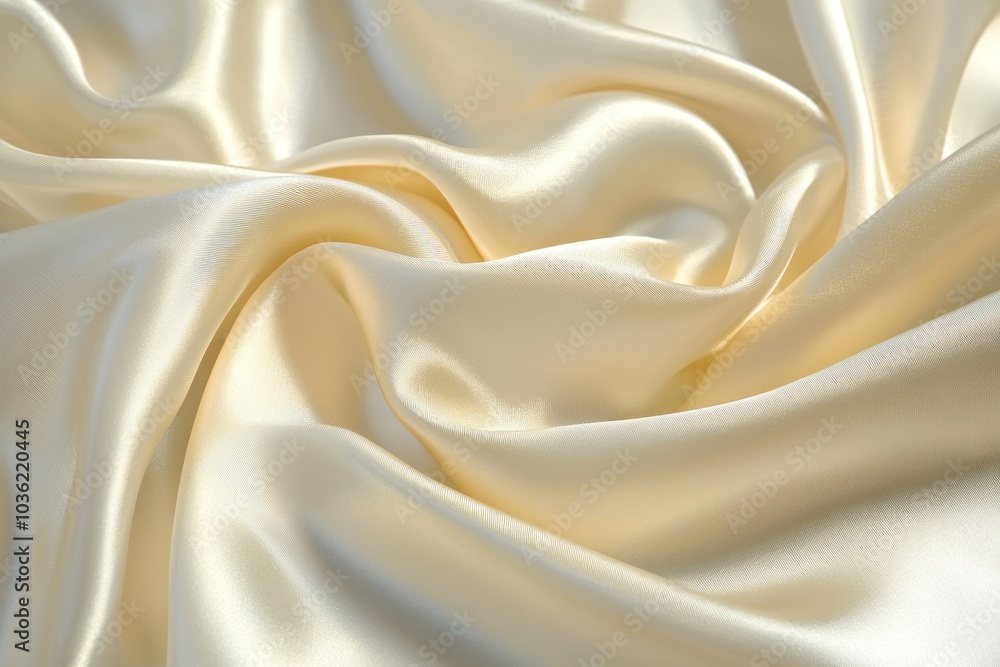 Draped Creamy White Satin Fabric Draped Creamy White Satin Fabric