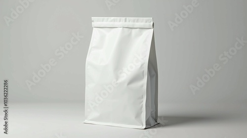 Versatile White Plastic Packaging Bag on Clean White Background