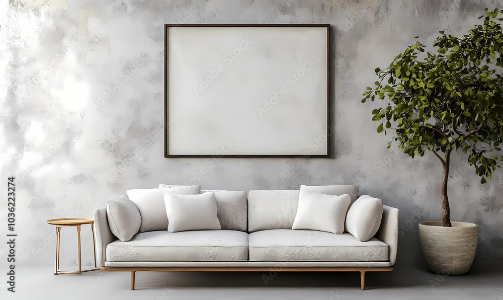 Minimalist, scandinavian interior design of modern living room. Two stylish lounge chairs in corner. Minimalist, scandinavian interior design of modern living room. Two stylish lounge chairs in corner.