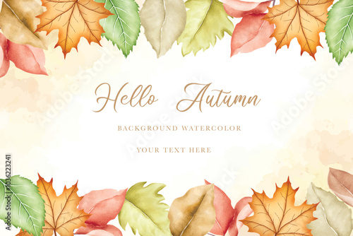 watercolor autumn background