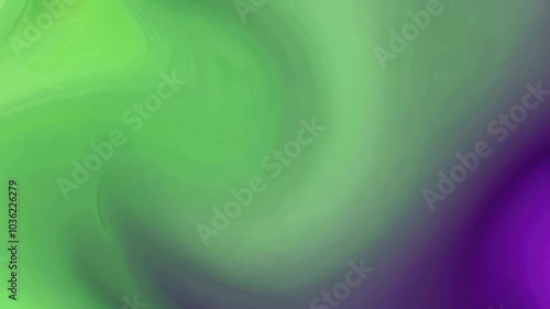 Abstract Animated Background with Dynamic Swirling Green and Purple Colors
