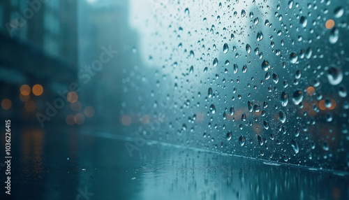 Wallpaper Mural rain drops on window Torontodigital.ca