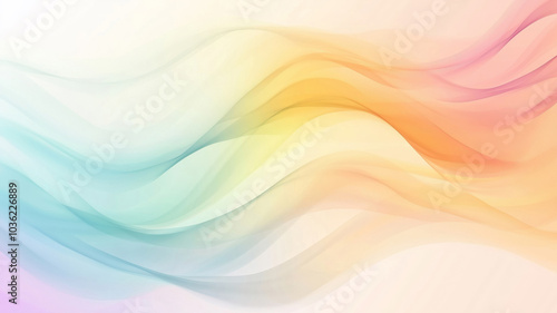 Colorful abstract background with minimalist waves