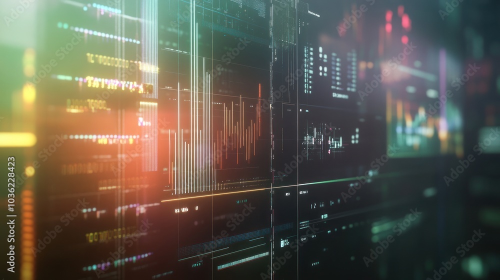Naklejka premium Futuristic Data Visualization