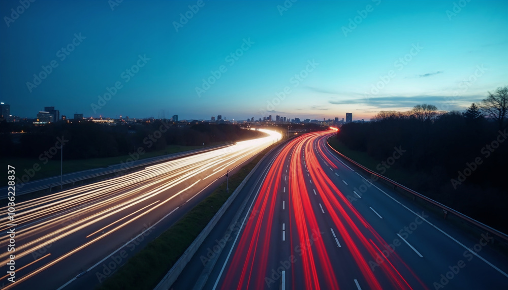 traffic on highway traffic on highway
