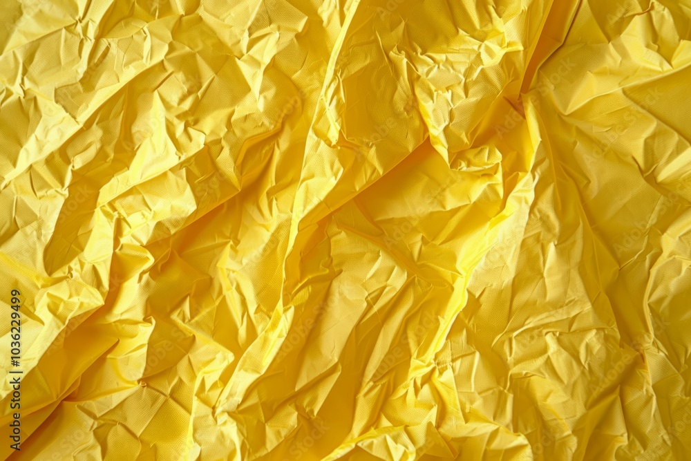 Photo of Crumpled sheet of yellow paper. Background texture for backdrops or mapping Photo of Crumpled sheet of yellow paper. Background texture for backdrops or mapping