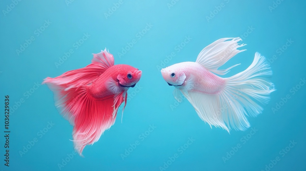 Obraz premium Two Siamese Fighting Fish