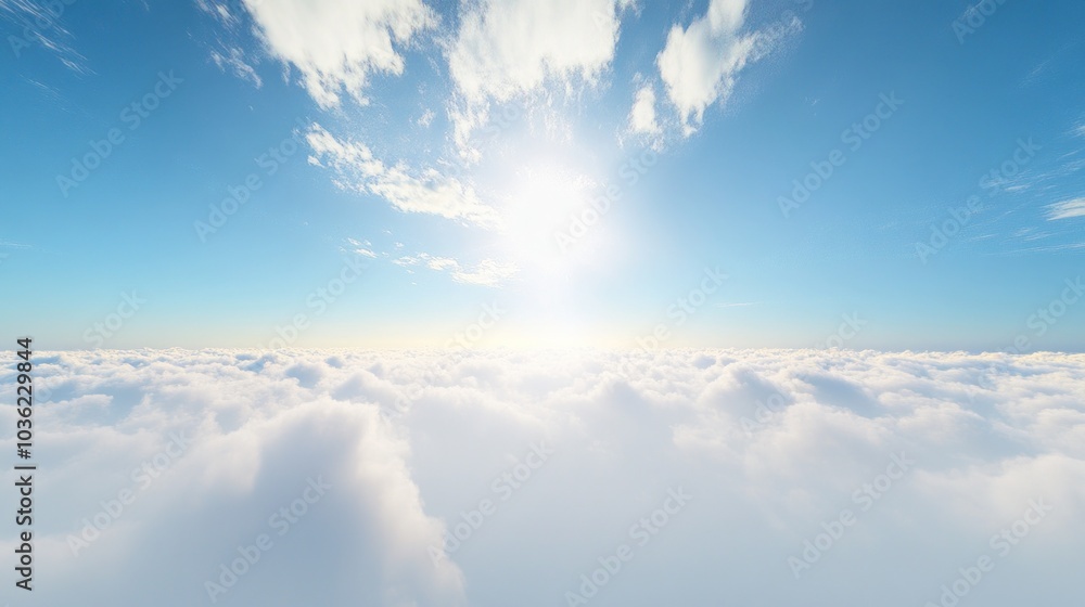 Fototapeta premium Above the Clouds: A Serene Sky View