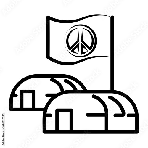 emigration Line Icon