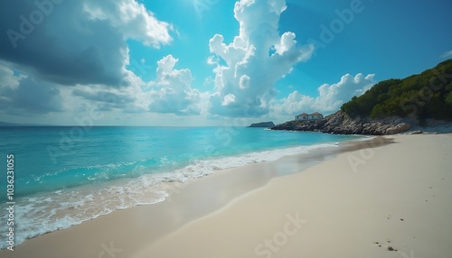 View of Sakarun beach in Croatia during a sunny day
