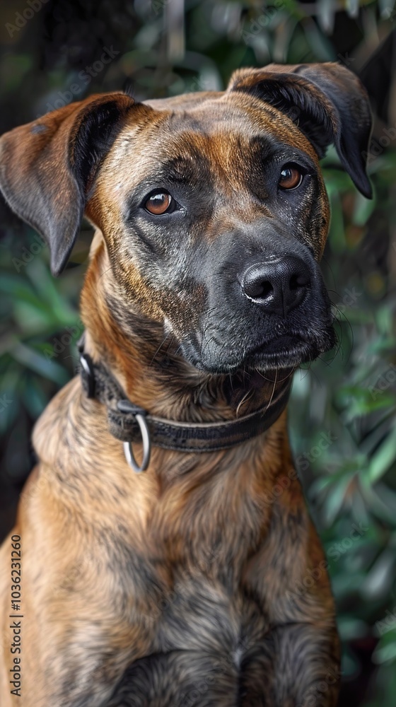 Close-up Portrait of a Brown and Black Dog Close-up Portrait of a Brown and Black Dog