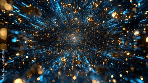 Dynamic illustration of neutrinos passing through Earth with minimal interaction in a visual representation of particle physics