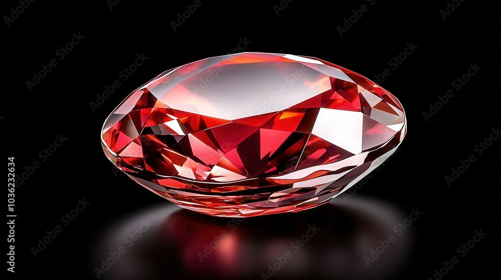 A polished cushion cut garnet showcasing deep red tones illuminated by light in a dark setting A polished cushion cut garnet showcasing deep red tones illuminated by light in a dark setting