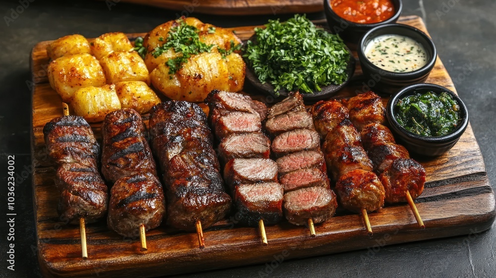 Delicious Grilled Meat Skewers Delicious Grilled Meat Skewers