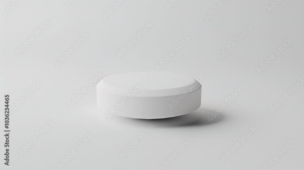 White medicine pill tablet on white background - a symbol of purity and healing. This pristine white pill on an equally white backdrop represents the potential for health and recovery White medicine pill tablet on white background - a symbol of purity and healing. This pristine white pill on an equally white backdrop represents the potential for health and recovery