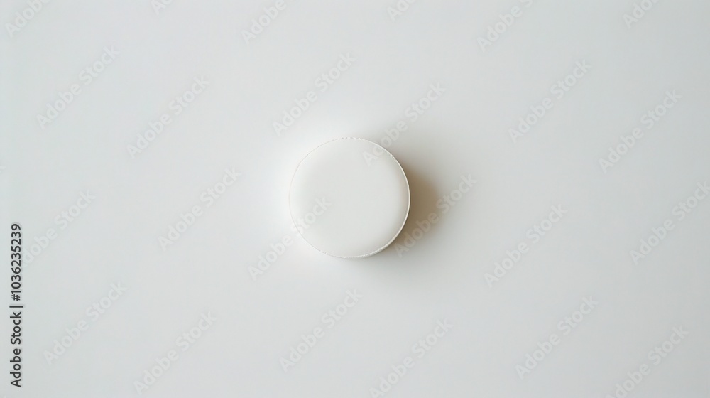 White medicine pill tablet on white background - a symbol of purity and healing. This pristine white pill on an equally white backdrop represents the potential for health and recovery White medicine pill tablet on white background - a symbol of purity and healing. This pristine white pill on an equally white backdrop represents the potential for health and recovery