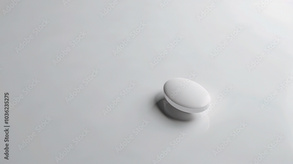 White medicine pill tablet on white background - a symbol of purity and healing. This pristine white pill on an equally white backdrop represents the potential for health and recovery White medicine pill tablet on white background - a symbol of purity and healing. This pristine white pill on an equally white backdrop represents the potential for health and recovery