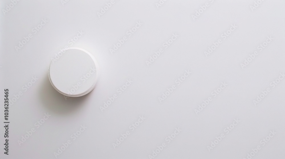 White medicine pill tablet on white background - a symbol of purity and healing. This pristine white pill on an equally white backdrop represents the potential for health and recovery White medicine pill tablet on white background - a symbol of purity and healing. This pristine white pill on an equally white backdrop represents the potential for health and recovery