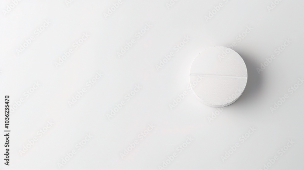 White medicine pill tablet on white background - a symbol of purity and healing. This pristine white pill on an equally white backdrop represents the potential for health and recovery White medicine pill tablet on white background - a symbol of purity and healing. This pristine white pill on an equally white backdrop represents the potential for health and recovery
