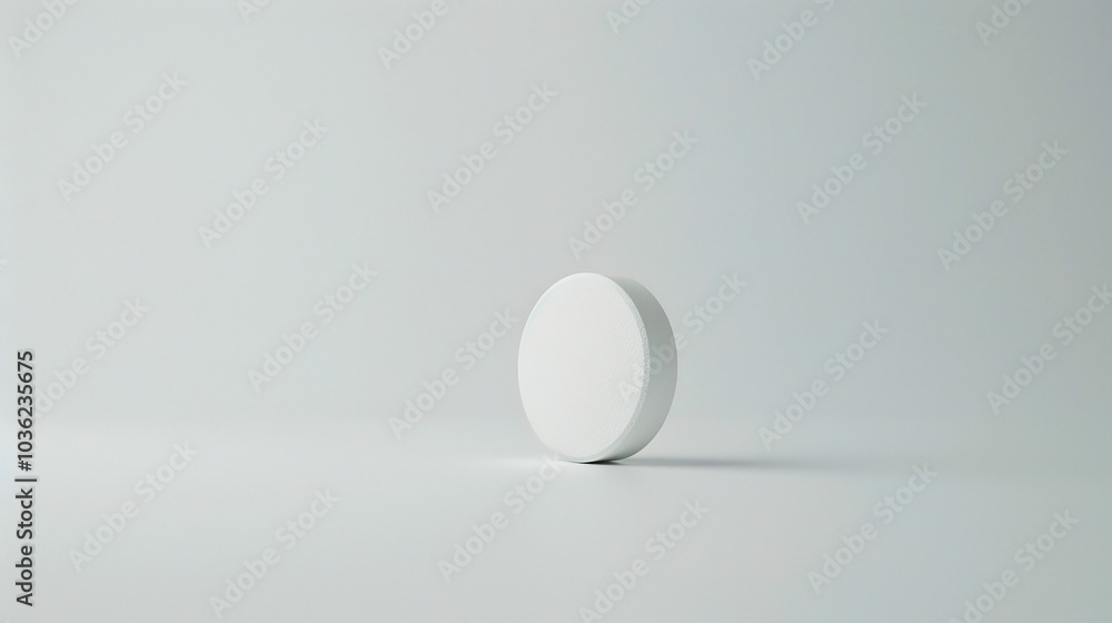 White medicine pill tablet on white background - a symbol of purity and healing. This pristine white pill on an equally white backdrop represents the potential for health and recovery White medicine pill tablet on white background - a symbol of purity and healing. This pristine white pill on an equally white backdrop represents the potential for health and recovery
