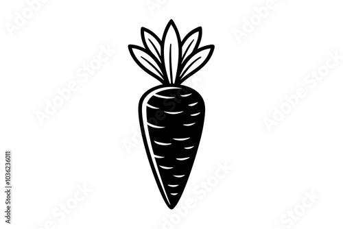 hand drawn carrot icon sketch organic vegetable