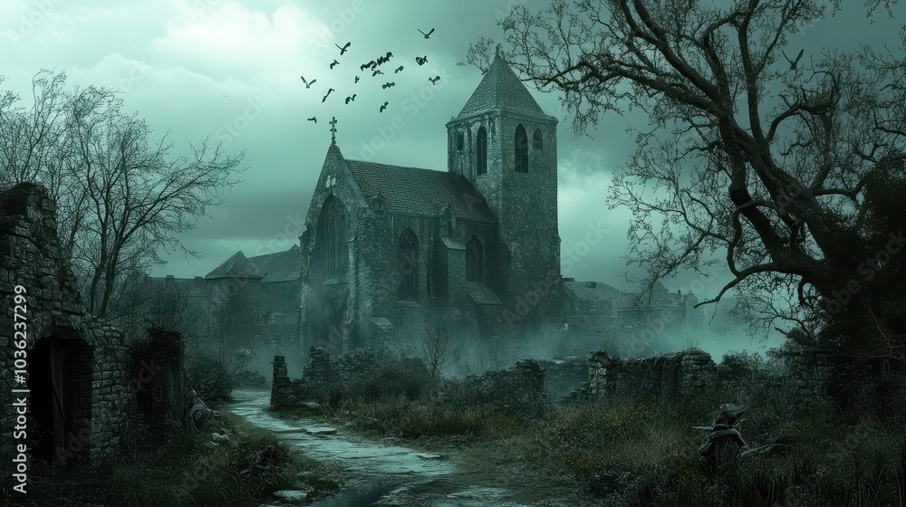 Medieval landscape outdoors nature. Medieval landscape outdoors nature.