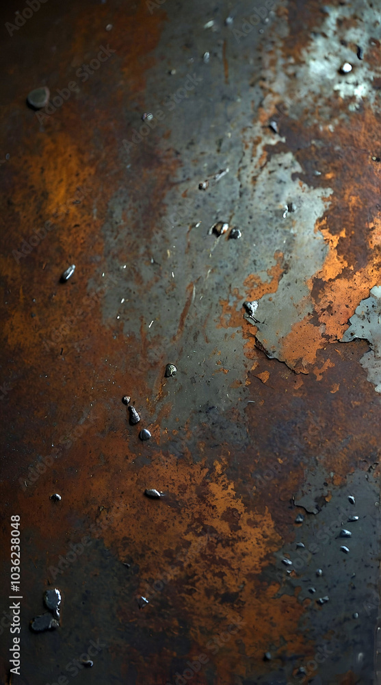 Close-Up Of A Rusted Metal Surface With Peeling Layers And Rough Texture Showing Industrial Decay And Weathered Patina Details Close-Up Of A Rusted Metal Surface With Peeling Layers And Rough Texture Showing Industrial Decay And Weathered Patina Details