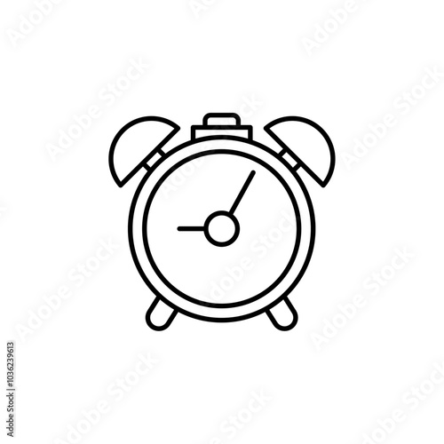 alarm clock icon Flat logo isolated symbol