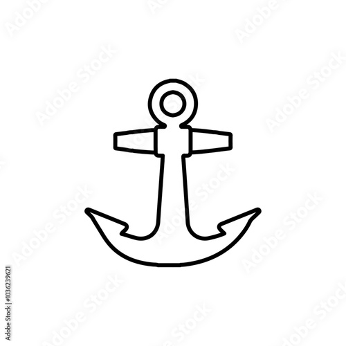 anchor icon Flat logo isolated symbol