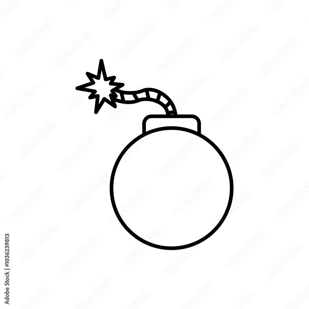 bomb icon Flat logo isolated symbol bomb icon Flat logo isolated symbol
