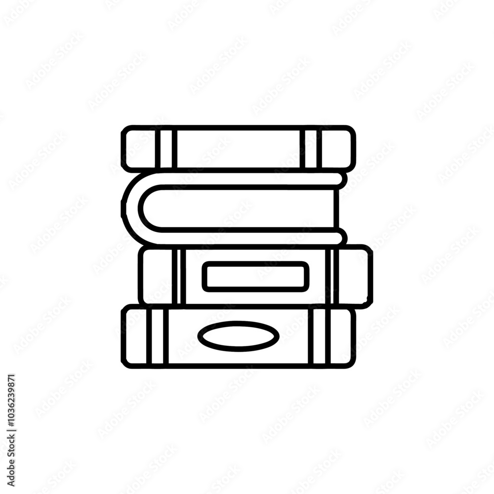 books icon Flat logo isolated symbol books icon Flat logo isolated symbol