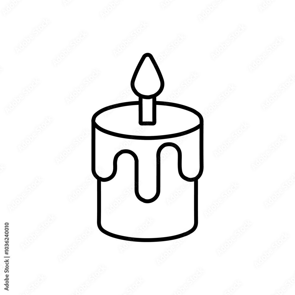 candle icon Flat logo isolated symbol candle icon Flat logo isolated symbol