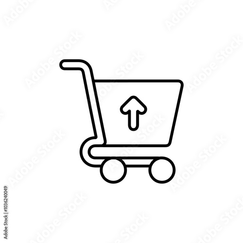 cart icon Flat logo isolated symbol