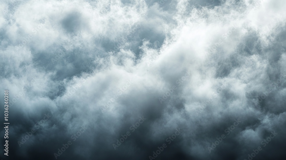 Panoramic View of Abstract Fog - Swirling Gray Smoke on Black Background for Logo Mockup Panoramic View of Abstract Fog - Swirling Gray Smoke on Black Background for Logo Mockup