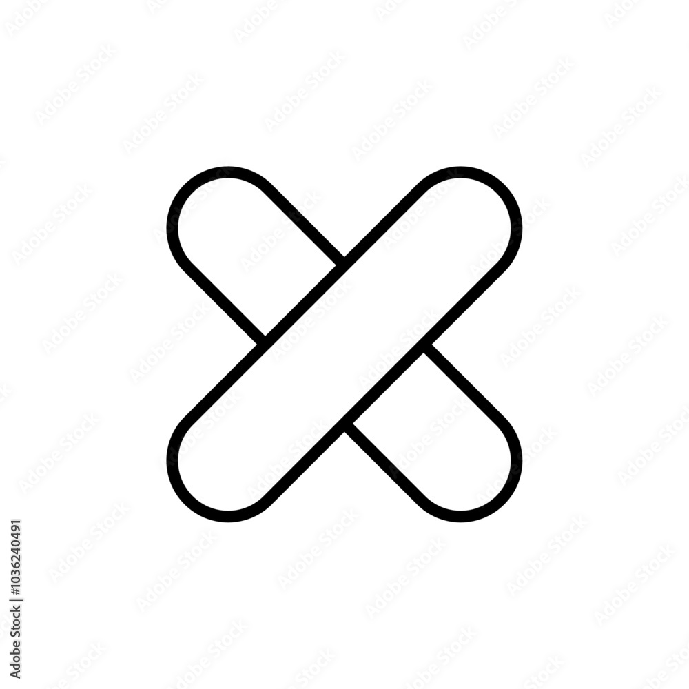 cross mark icon Flat logo isolated symbol cross mark icon Flat logo isolated symbol