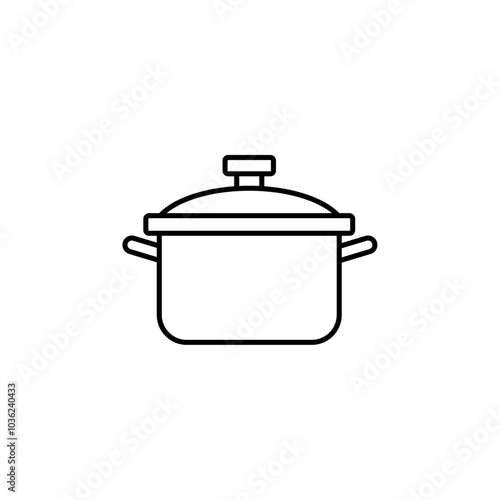 cooking pot icon Flat logo isolated symbol