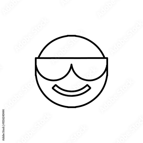 cool emoji icon Flat logo isolated symbol