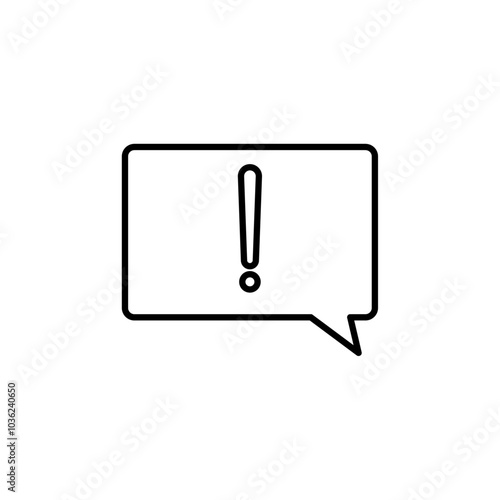 exclamation icon Flat logo isolated symbol